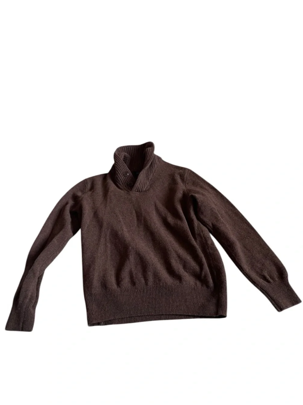 J.Crew 100% Lambswool Shawl Collar Sweater- Men’s Medium- Brown